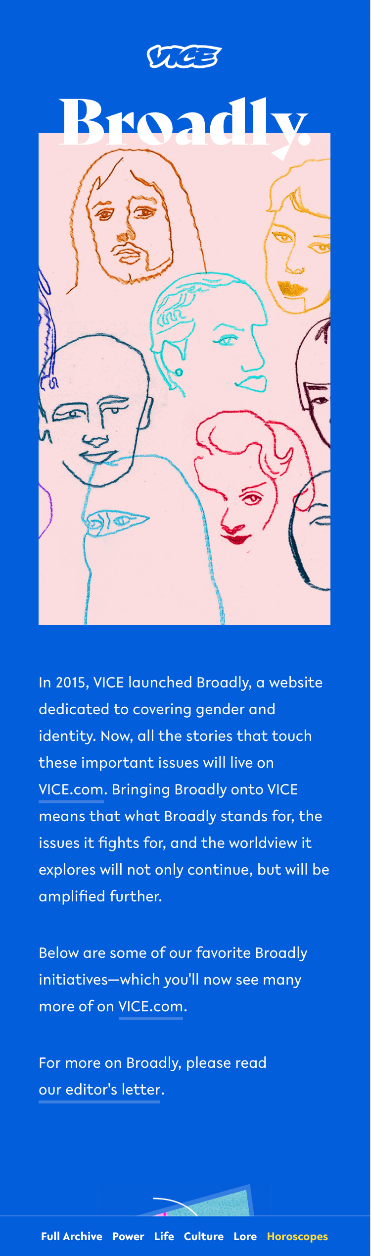 Broadly's post-launch microsite
